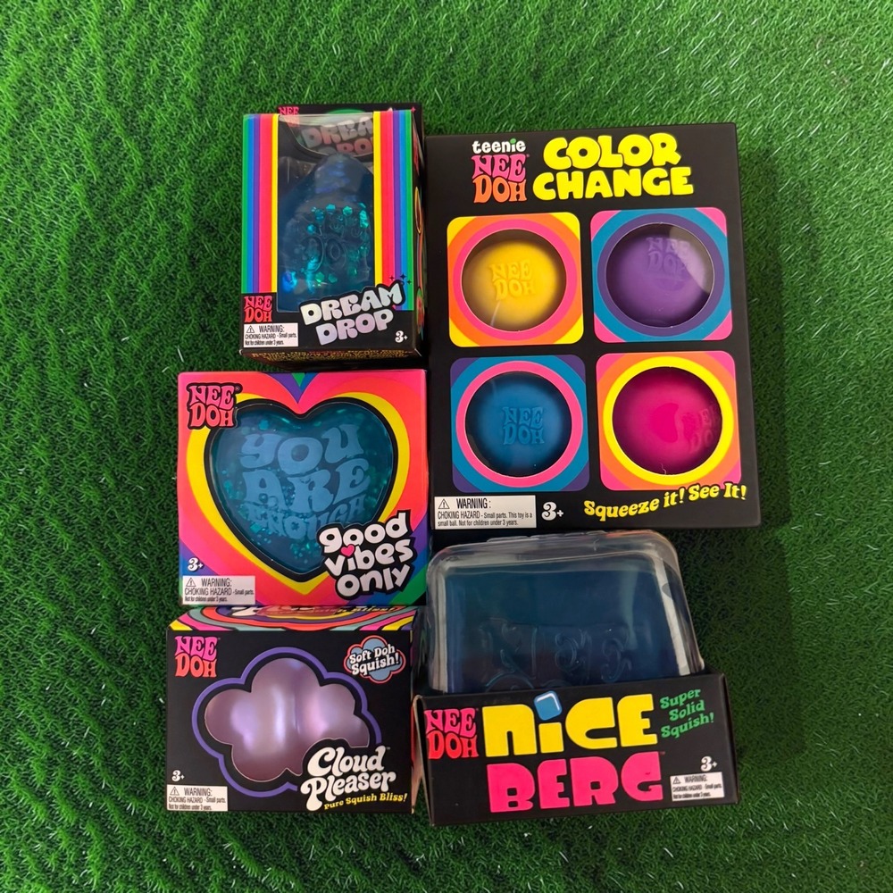 NeeDoh Fidget Toy Bundle Nice Berg Dream Drop Cloud Pleaser Teenie Color Change